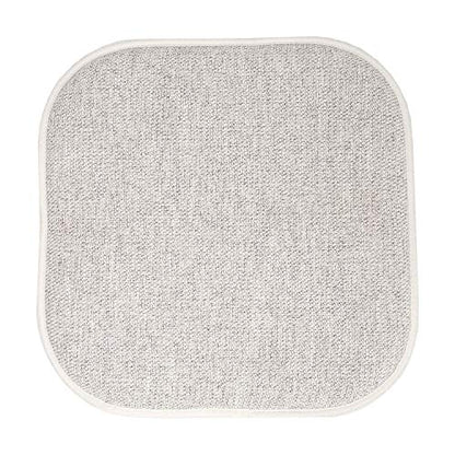 Sweet Home Collection Chair Cushion Memory Foam Pads Honeycomb Pattern Slip Non Skid Rubber Back Rounded Square 16" x 16" Seat Cover, 4 Pack, Alexis Cream/Brown - color: Alexis Cream/Brown, size: 4 Pack