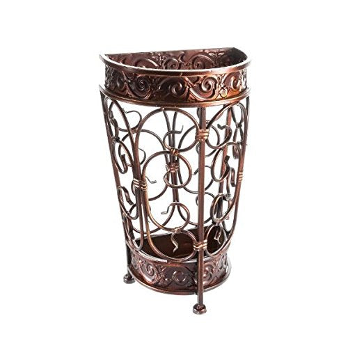 Super Quality Umbrella Stand, Umbrella Holder, Antique Look Metal, Entry Hallway Décor, Wallside Style, w/Removable Drip Tray (Mahogany) - size: Mahogany