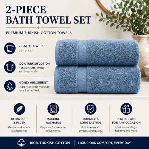 Personalized Towel Set, Custom Bath Towels with Name, Turkish Cotton Lilac | 2 Pcs Bath Towel Set, 100% Cotton, Embroidered, Monogrammed, Customized Gift For Adults, Wedding, Bridal Shower, Housewarming - color: Lilac, size: Bath Towels - 2 Piece