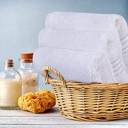 Utopia Towels 12 Pack Premium Wash Cloths, 12x12 in, 100% Cotton, White | Highly Absorbent Soft Feel Lightweight Washcloths - Premium Ring Spun Cotton, Ideal for Bathroom, Spa, Gym & Face - color: White
