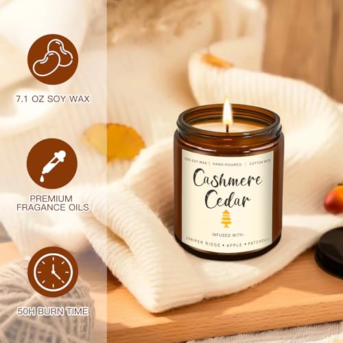 Candles for Home Scented, 6 x 3.5 oz Soy Wax & 150 Hours Long Lasting Fall Candles, Gifts for Women Birthday Thanksgiving Day Merry Christmas - color: Autumn Wreath/Cinnamon&Pumpkin/Season/Apple Pi/Pumpkin Waffles/Lakeside Leaves