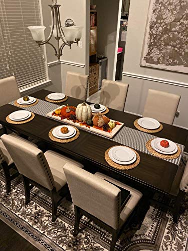 Set of 2 Woven Placemats for Dining Table, Natural Water Hyacinth Weave Placemat Set Round Braided Rattan Tablemats Insulation Pads for Cooking and Baking (2, 11.8 Inch) - size: Plate Chargers 11.8 inch-2