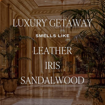 Sweet Water Decor Luxury Getaway Reed Diffuser Set - Room Diffuser with Leather, Amber & Musk Scent - Reed Diffuser for Bathroom Lasts for 4 Months - Home Diffuser with Premium Fragrance Oils - style: Luxury Getaway