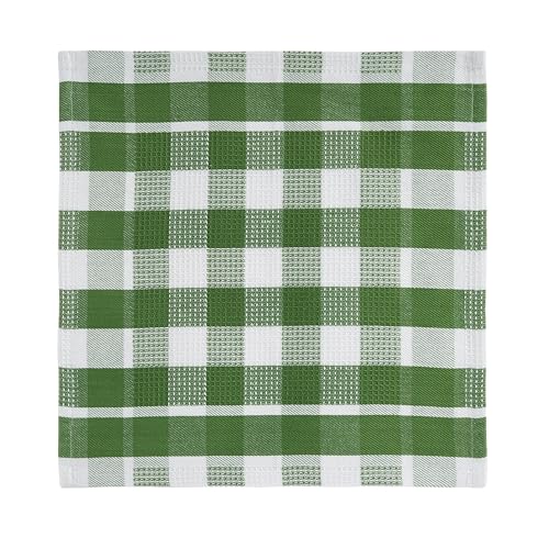 LANE LINEN Dishcloths - 6 Pack Cotton Dish Drying Towels, Soft, Durable, Absorbent Multi-Purpose Dish Cloths, 12"x12" - Olive - color: 02: Olive, size: 12"x12" - 6 Pack