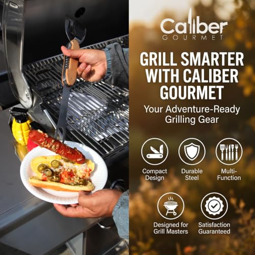 5-in-1 Multi Tool BBQ Barbecue Grill Accessories, Tools Set Kit, Camping Accessories, Grilling Parties, Detachable, Includes Brush, Spatula, Fork, Bottle Opener, Wine Corkscrew