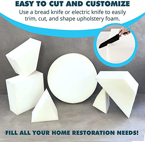 Foamma 2" x 21" x 21" High Density Upholstery Foam, Chair Cushion Square Foam for Dining Chairs, Wheelchair Seat Cushion Replacement - color: High Density, size: 2" x 21" x 21"