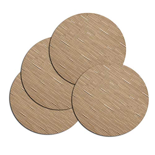 Round Vinyl Heat-Resistant Placemats Set of 4, 13.8 Inch, Brown | Easy to Clean Woven Kitchen Table Mats, Washable, Non-Slip for Dining Table, Christmas Decoration Home Wedding Party - color: Brown, size: Set of 4