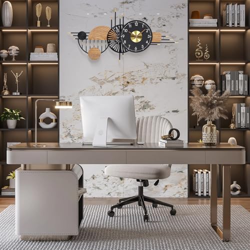 39x19 Inch Modern Silent Wall Clock Battery Powered for Living Room | Quartz Movement, Easy-Read Dial, Sleek Accent for Bedrooms, Kitchens, Offices, Entryways, and Gifting - color: I - 39x19 in