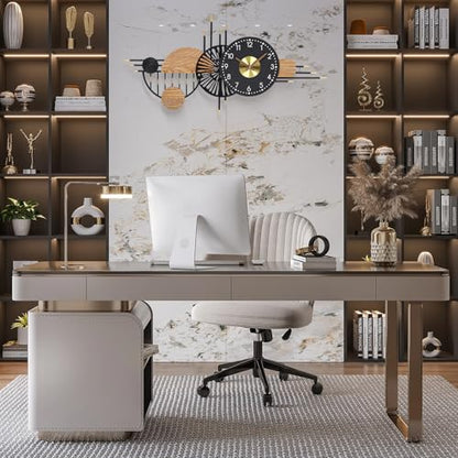 39x19 Inch Modern Silent Wall Clock Battery Powered for Living Room | Quartz Movement, Easy-Read Dial, Sleek Accent for Bedrooms, Kitchens, Offices, Entryways, and Gifting - color: I - 39x19 in