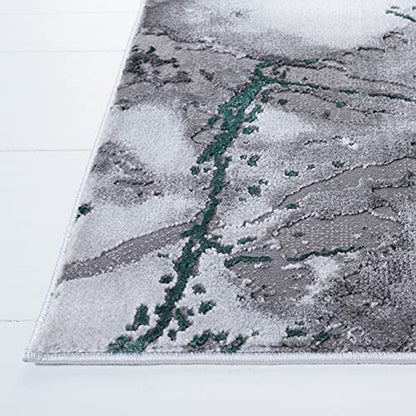 SAFAVIEH Craft Collection Accent Rug - 2'3" x 4', Grey & Green, Modern Abstract Design, Non-Shedding & Easy Care, Ideal for High Traffic Areas in Entryway, Living Room, Bedroom (CFT877Y) - color: Grey/Green, size: 2'3" x 4' (Rectangular)