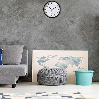 SAC SMARTEN ARTS 8" Silent Quartz Wall Clock Non-Ticking Digital Clock - color: 03 Black