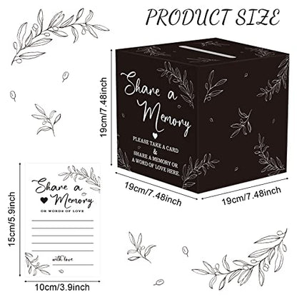 Pajean 50 Share a Memory Cards for Celebration of Life,Black,Trendy - color: Black, style: Trendy