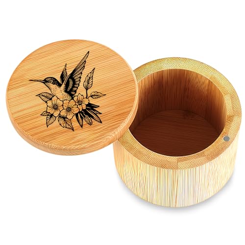 Small Trinket Box, Jewelry Box, Salt Cellar, Ring Holder, Home Room Kitchen Decorations, Ring Earrings Necklace Organizer Holder Vintage Wooden Box! (Hummingbird) - color: Hummingbird