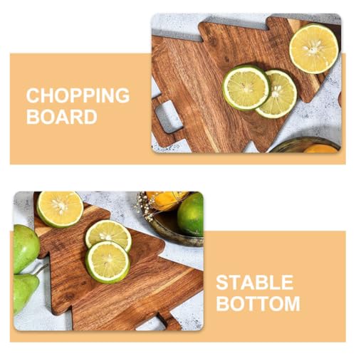 Alipis Christmas Tree Cutting Board Wooden Kitchen Decor for Food Prep Serving Versatile Christmas Tree Shaped Board for Bread Cake Appetizers for Home Holiday Gatherings