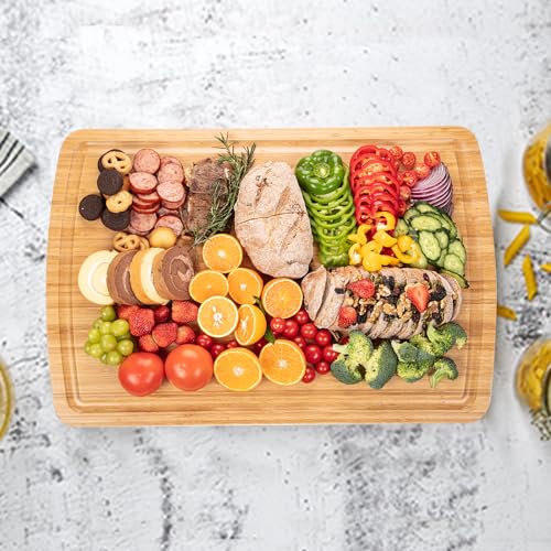 GAOMON 30 x 20 In Extra Large Bamboo Wood Cutting for Kitchen, Large Chopping Board, Stove Top Cover, Protector Board, Butcher Block, Charcuterie Board, Over the Sink Cutting Boards - size: 30"L x 20"W