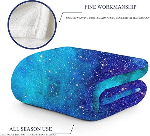 Space Galaxy Blanket, Soft Warm Fuzzy Fleece Plush Blanket 50''x40'', Smooth Cozy Flannel Throw Blanket for Bed/Couch/Office/Camping - color: Style 1, size: 50''x40''