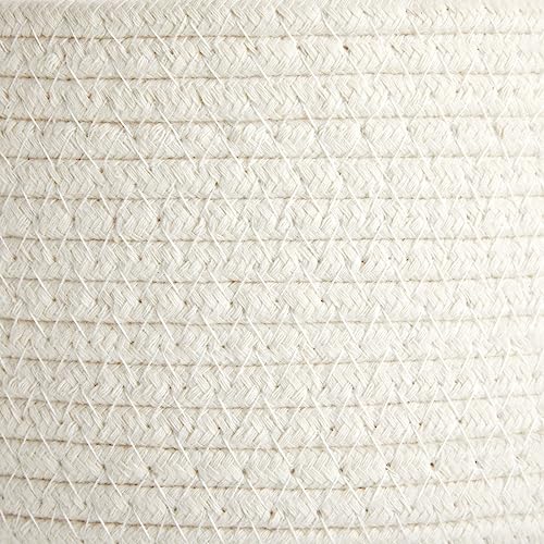 Farmlyn Creek 3 Piece Round Basket Set - Versatile Storage Bins for Organizing - Space-Saving Nesting Round Baskets for Shelves - Pack of 3, 9x9x4.5in/8.3x8.3x4.3in/7.5x7.5x4in