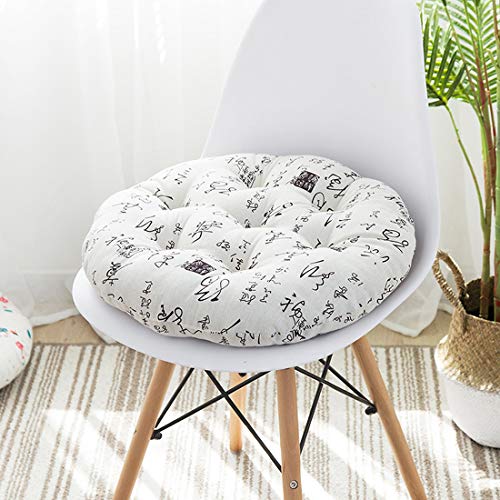 vctops Bohemian Soft Round Chair Pad Garden Patio Home Kitchen Office Seat Cushion Calligraphy Diameter 16" - color: Calligraphy, style: Diameter 16 Inch