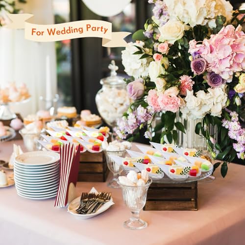 200 Pcs 4 Inch Appetizer Plates Disposable Plastic, White - color: White