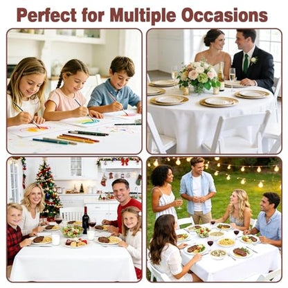 Table Protector Pad for Dining Room Table, Waterproof Heavy Duty Table Pad Under Tablecloth with Flannel Backing, Heat Resistant Non Slip Vinyl Table Cover Protector, Cut to Fit Rectangle 72 x 54 Inch - size: 72" x 54" (Rectangular)