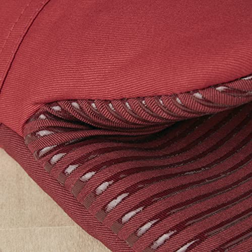 KitchenAid Beacon Two-Tone Non-Slip Mini Oven Mitt Set, Passion Red/Bordeaux, 5.5"x8", 2 Piece - color: Passion Red/Bordeaux