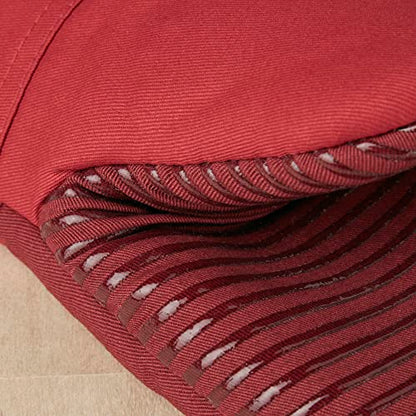 KitchenAid Beacon Two-Tone Non-Slip Mini Oven Mitt Set, Passion Red/Bordeaux, 5.5"x8", 2 Piece - color: Passion Red/Bordeaux