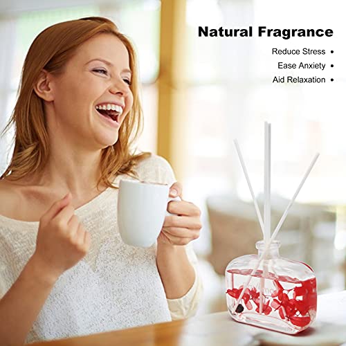 Reed Diffuser Set with Sticks, Daroma Dried Flowers Aromatherapy Reed Diffuser with Nature Essential Oil, Fragrance Scent Diffuser for Home Décor & Office, for Birthday, Christmas, Rose