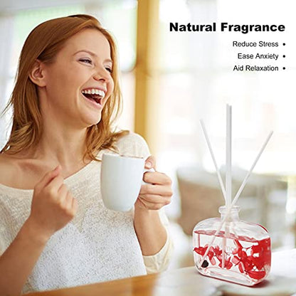 Reed Diffuser Set with Sticks, Daroma Dried Flowers Aromatherapy Reed Diffuser with Nature Essential Oil, Fragrance Scent Diffuser for Home Décor & Office, for Birthday, Christmas, Rose