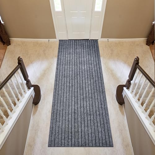 2' x 6' Runner Rugs with Rubber Backing, Outdoor Indoor Utility Non Slip Carpet Rug Runner for Hallway, Custom Size Area Rugs Mat for Entryway Balcony Patio Kitchen Garage Stair Laundry