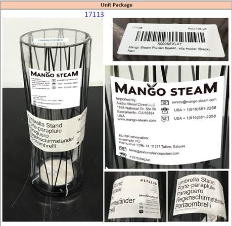 Mango Steam Pluvian Soakstone Umbrella Holder (Regular, Gold) - color: Gold, size: Regular Round