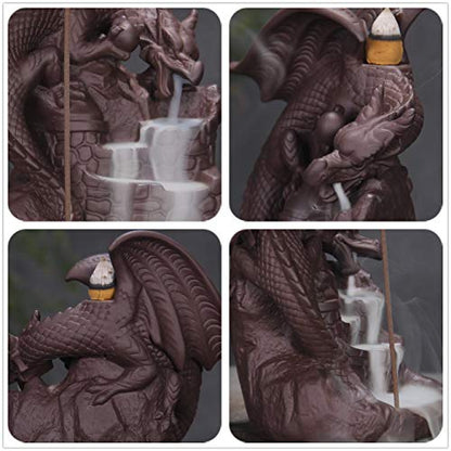Fly Dragon Backflow Incense Burner Handmade Waterfall Incense Holders Home Decor Gift Statue Ornaments