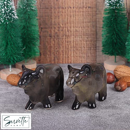 Brahma Bull Salt & Pepper Shaker - color: Black Bull