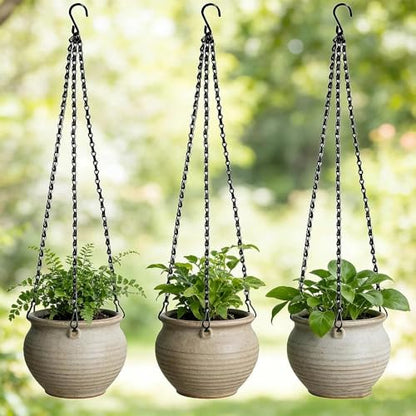 Plant Hanger Chains, Pack of 3-Versatile Replacement Set for Hanging Planters, Flower Pots & Baskets; Great for Lanterns, Bird Feeders and Home Ornaments. Durable and Easy to Install.
