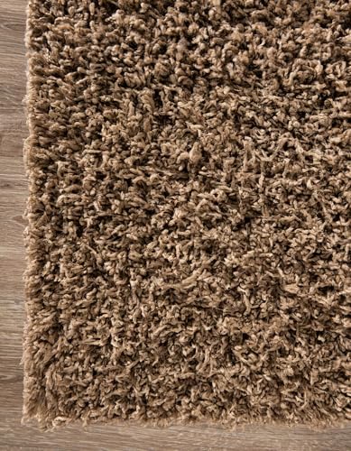 Unique Loom Solid Shag Collection Area Rug (2' 2" x 3' 1" Rectangle, Sandy Brown) - color: Sandy Brown, size: 2' x 3'1" (Rectangular)