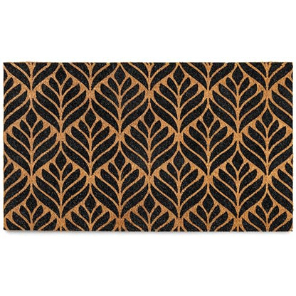 Door Mat Modern Outdoor 30x17 Inch, Geometric Pattern Welcome Mat Coir | Natural Coco Fibers, Dirt Scraper, Pvc Backing, Covered Porch Farmhouse Decor, Warm Welcome Everyday Use, Housewarming Gift