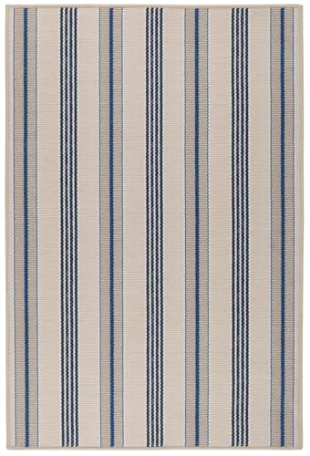 Dash & Albert Nimes Ticking Neutral Striped Washable Rug, 5'x8' | Neutral Machine Washable Rug, , Stripe Pattern - size: 5' x 8' (Rectangular)