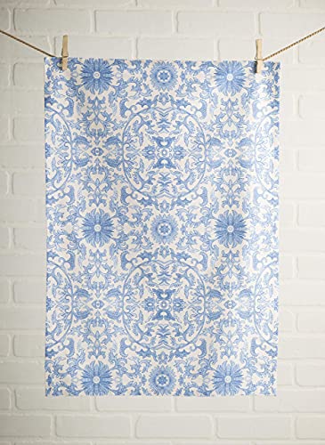 Maison d' Hermine Canton Bundle Set 100% Cotton Set of 3 Kitchen Towels (20 Inch by 27.5 Inch) and Oven Mitt (7.5 Inch by 13 Inch)/Pot Holder (8 Inch by 8 Inch)