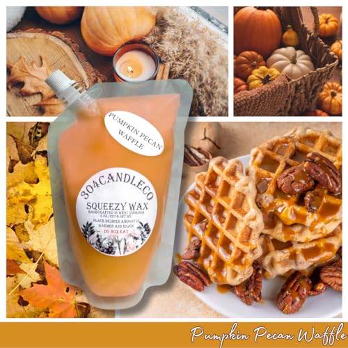 304CandleCo Large Squeeze Soy Wax Melt - 50 SCENTS! - Highly Fragrant & Hand-Crafted - Easy Mix & Match - American Made - Perfect for Wax Warmers (3oz, Pumpkin Pecan Waffles) - size: 3 Ounce (Pack of 1)