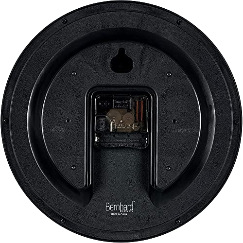 Bernhard Products Navy Wall Clock Silent Non Ticking - 10 Inch Quality Quartz Battery Operated Round Easy to Read Home/Kitchen/Office/Classroom/School Clock - color: Navy, size: 10 Inch