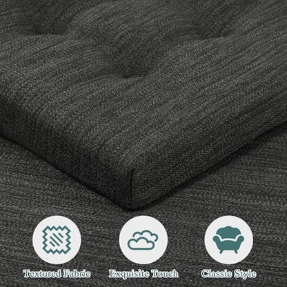 baibu 12 Inches Memory Foam Square Seat Cushion Set of 2, Dual-Layer Design Bar Stool Square Seat Cushion with Ties - 2 Pads Only, Gray-Black (12" (30CM)) - color: Gray-black, size: 12x12x1.5 Inch (Pack of 2)