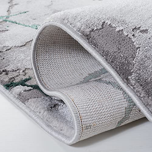 SAFAVIEH Craft Collection Runner Rug - 2'3" x 6', Grey & Green, Modern Abstract Design, Non-Shedding & Easy Care, Ideal for High Traffic Areas in Living Room, Bedroom (CFT877Y) - color: Grey/Green, size: 2'3" x 6' (Runner)