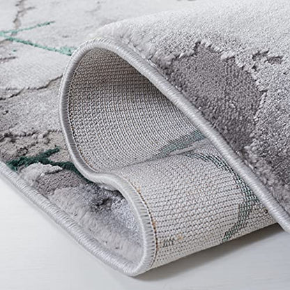 SAFAVIEH Craft Collection Runner Rug - 2'3" x 6', Grey & Green, Modern Abstract Design, Non-Shedding & Easy Care, Ideal for High Traffic Areas in Living Room, Bedroom (CFT877Y) - color: Grey/Green, size: 2'3" x 6' (Runner)