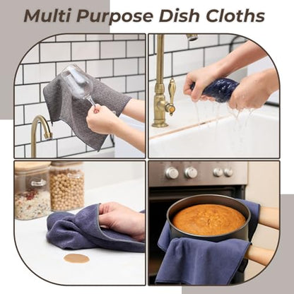 27 Pcs Kitchen Towels and Dish Cloths Set, Heat Resistant Oven Mitts Pot Holders Kitchen Absorbent Towels Dish Rags Dishcloths Reusable for Cooking, Grilling, Baking