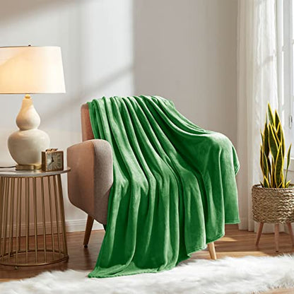 KMUSET Fleece Blanket Twin Size Emerald Lightweight Super Soft Cozy Luxury Bed Blanket Microfiber - color: Emerald, size: Twin(60"x80")