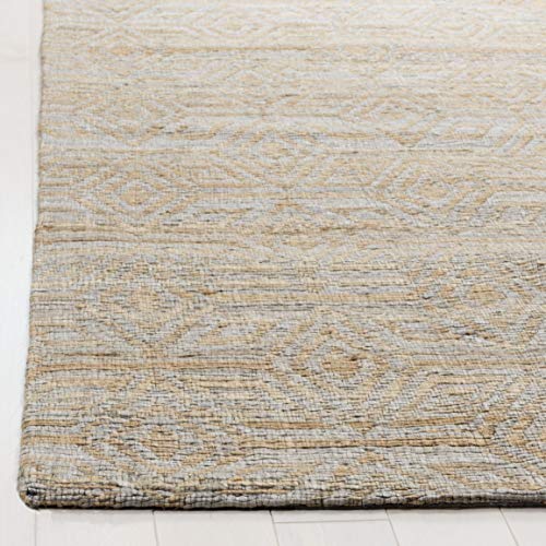 SAFAVIEH Cape Cod Collection Accent Rug - 2' x 3', Grey & Sand, Handmade Flat Weave Jute, Ideal for High Traffic Areas in Entryway, Living Room, Bedroom (CAP412A) - size: 2' x 3' (Rectangular)