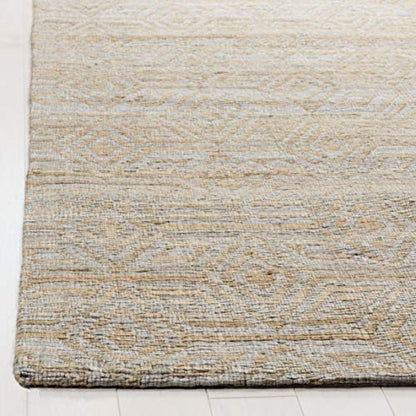 SAFAVIEH Cape Cod Collection Accent Rug - 2' x 3', Grey & Sand, Handmade Flat Weave Jute, Ideal for High Traffic Areas in Entryway, Living Room, Bedroom (CAP412A) - size: 2' x 3' (Rectangular)