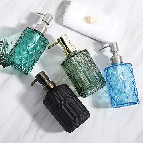 YunNasi Soap Dispenser with Pump, Refillable Liquid Hand Soap Dish Soap Dispensers for Bathroom Counter, Kitchen Sink (Black) | Liquid Hand Soap Dish Soap Dispensers for Bathroom Counter, Kitchen Sink, Black - color: Black