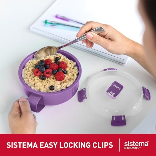 Sistema Microwave Containers | Soup Mug, Porridge Bowl & Noodle Bowl | Food Containers With Steam Release Vents | BPA-Free | Red | 3 Count - size: 3-Pack Assorted