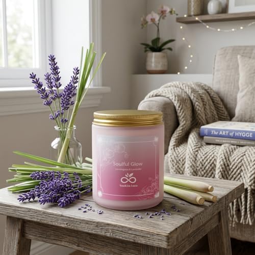 Soulful Glow Scented Candles Set, 4-Pack | Soy Wax Jar Candles, Essential Oils, Long Burning, Aromatherapy, Gift Set for Birthday Mothers Day Housewarming