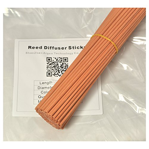 50 Pieces Fiber Reed Diffuser Replacement Refill Sticks for Aroma Fragrance (Lightbrown, 10" x3mm) - color: Light Brown, size: 10"x3mm